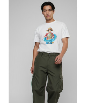 Футболка Akiba93 чоловіча біла з аніме принтом