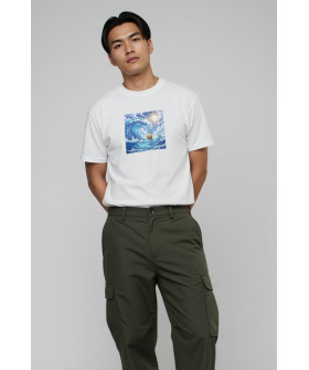 Футболка Akiba93 чоловіча біла з аніме принтом