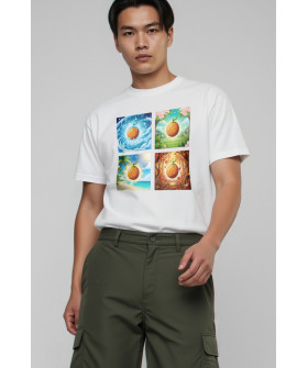 Футболка Akiba93 чоловіча біла з аніме принтом