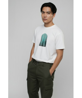 Футболка Akiba93 чоловіча біла з аніме принтом