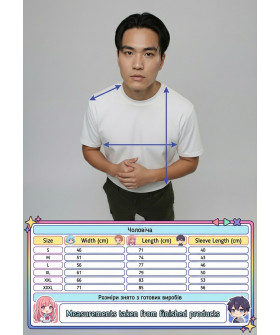 Футболка Akiba93 чоловіча біла з аніме принтом