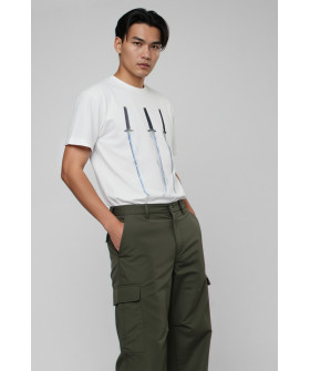 Футболка Akiba93 чоловіча біла з аніме принтом