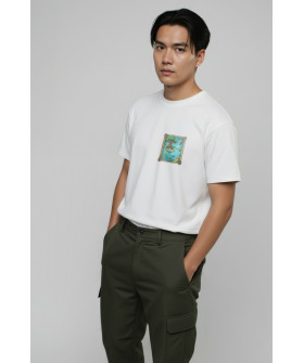 Футболка Akiba93 чоловіча біла з аніме принтом