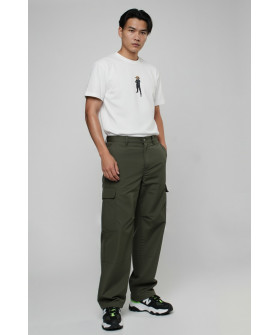 Akiba93 men's white T-shirt with anime print