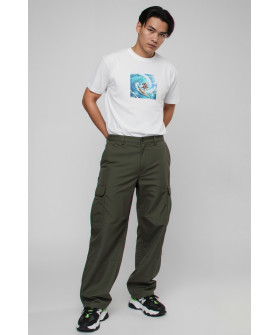 Akiba93 men's white T-shirt with anime print