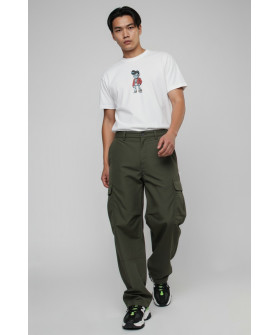 Akiba93 men's white T-shirt with anime print