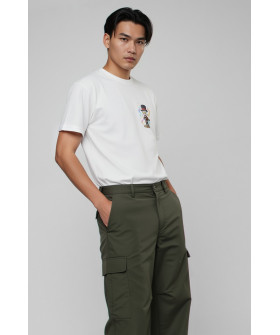 Akiba93 men's white T-shirt with anime print