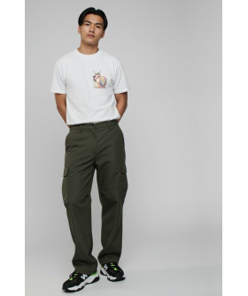 Akiba93 men's white T-shirt with anime print