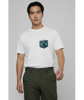 Akiba93 men's white T-shirt with anime print