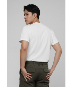 Akiba93 men's white T-shirt with anime print