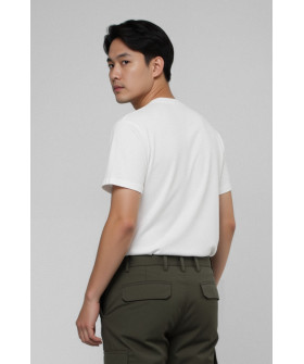 Akiba93 men's white T-shirt with anime print