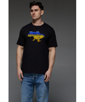 Aspirine men's black patriotic T-shirt "Ukraine"