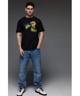 Aspirine men's black patriotic T-shirt