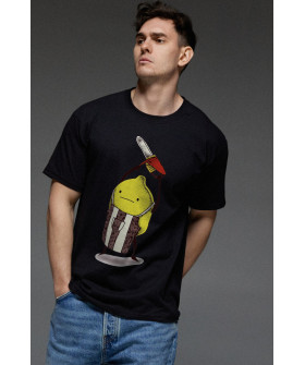 Aspirine men's T-shirt black "Lemon"