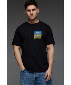 Aspirine men's black patriotic T-shirt