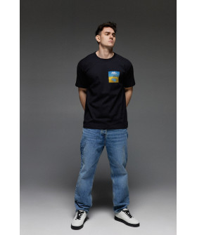 Aspirine men's black patriotic T-shirt