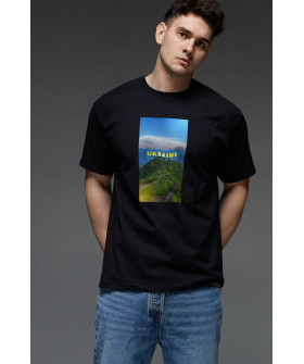 Aspirine men's black patriotic T-shirt "Ukraine"