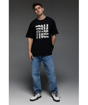 Футболка Aspirine  Oversize чоловіча чорна 