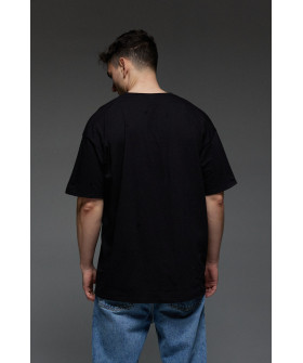 Футболка Aspirine  Oversize чоловіча чорна 