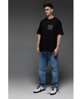 Футболка Aspirine  Oversize чоловіча чорна "Елегантний, витончений, стильний"