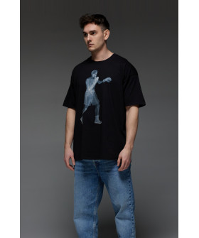 Aspirine Oversize T-shirt for men black "Boxing X-ray"