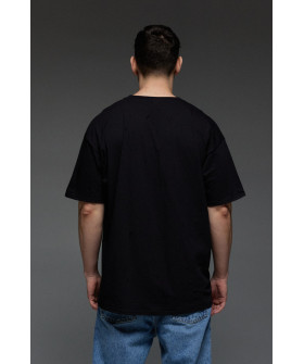 Футболка Aspirine  Oversize чоловіча чорна "Арт"