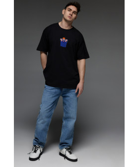 Футболка Aspirine  Oversize чоловіча чорна "Арт"