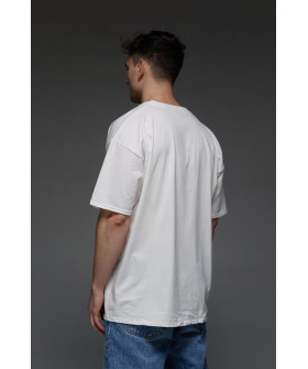 Футболка Aspirine  Oversize чоловіча біла "Я вірю. Я можу"