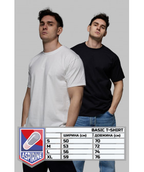 Aspirine pack men's T-shirt set white, black 2pcs