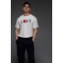 Aspirine men's T-shirt white print "Love on/off"