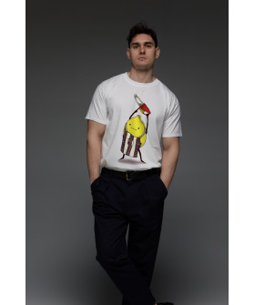 Aspirine men's T-shirt white print "Lemon"