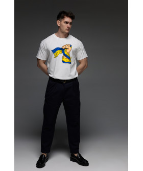 Aspirine men's white patriotic T-shirt "Flag"