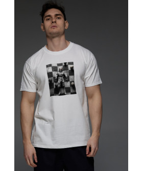 Aspirine men's white T-shirt "Space chess"