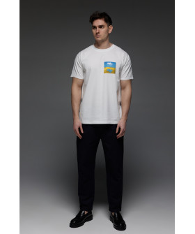 Aspirine men's white patriotic T-shirt "Ukraine"