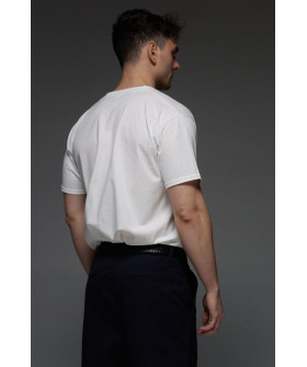 Aspirine men's white patriotic T-shirt