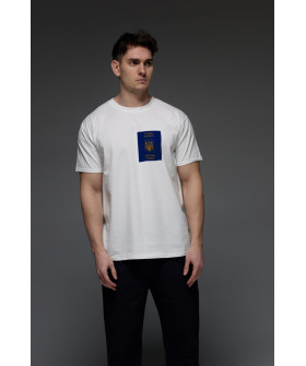 T-shirt Aspirine men's white "Glory to Ukraine. Glory to the Heroes"