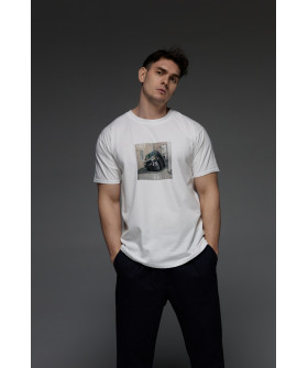 Aspirine men's white T-shirt "Art is truth"