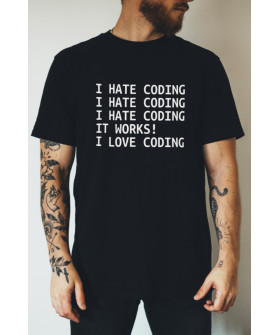 Футболка Ctrl+ "I hate coding..."