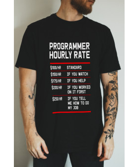 Футболка Ctrl+ "Programmer hourly rate... "