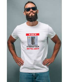 T-shirt Ctrl+ men's white "In case of..."