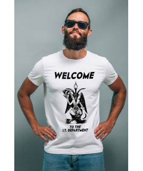 T-shirt Ctrl+ men's white "Welcome"