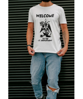 T-shirt Ctrl+ men's white "Welcome"