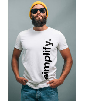 T-shirt Ctrl+ men's white "Simplify"