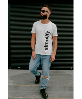 T-shirt Ctrl+ men's white "Simplify"
