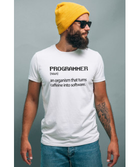 T-shirt Ctrl+ men's white "Programmer"