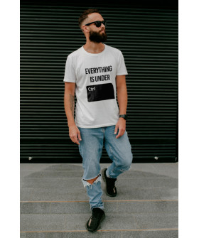 T-shirt Ctrl+ men's white "Everything is under control"