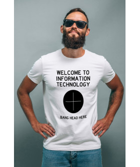 T-shirt Ctrl+ men's white "Welcome to..."