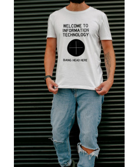 T-shirt Ctrl+ men's white "Welcome to..."