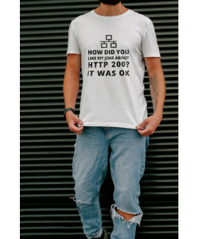 T-shirt Ctrl+ men's white "How did you..."