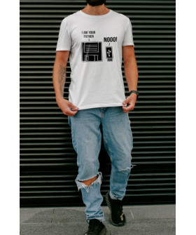 T-shirt Ctrl+ men's white "I am your father..."
